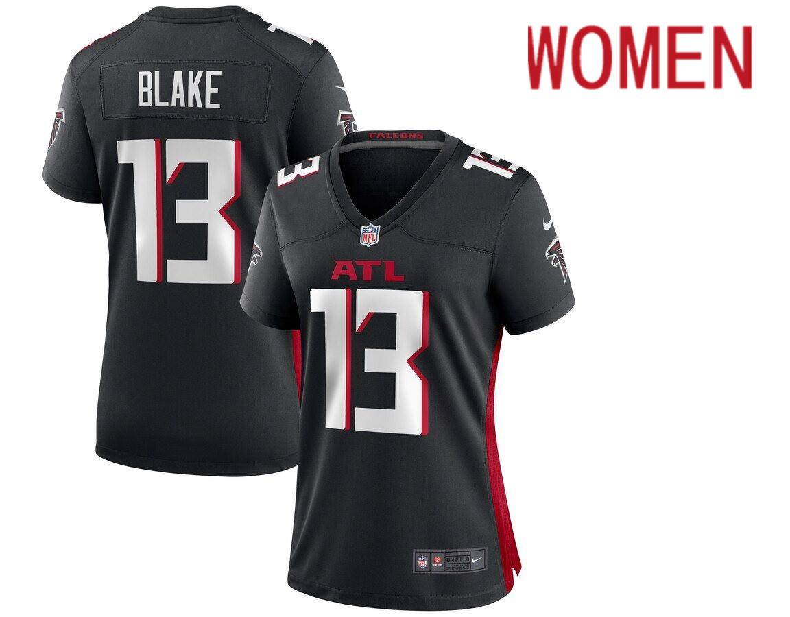 Women Atlanta Falcons #13 Christian Blake Nike Black Game NFL Jersey->women nfl jersey->Women Jersey